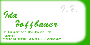 ida hoffbauer business card